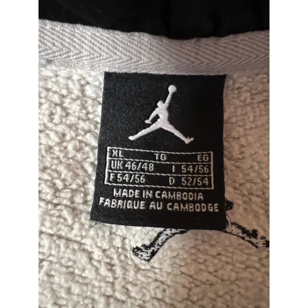 Nike Air Jordan Grey Hooded Sweatshirt Hoodie Men's Size XL